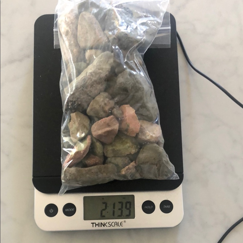 Natural Mixed Gemstones Bag -Raw Unakite